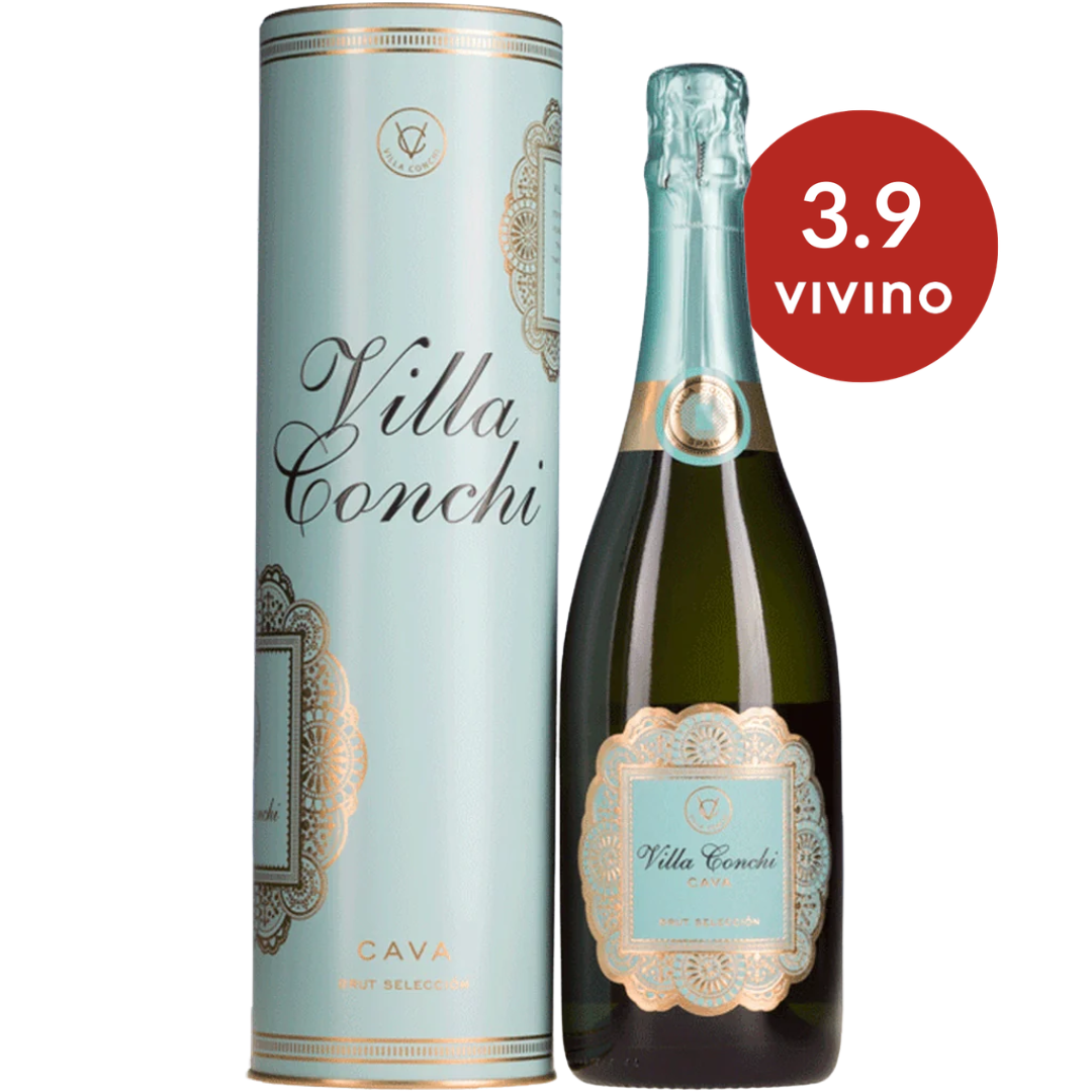 Villa Conchi Brut Cava Seleccion (in metal gifttube) Cava Bottle Red Dot Wine Singapore