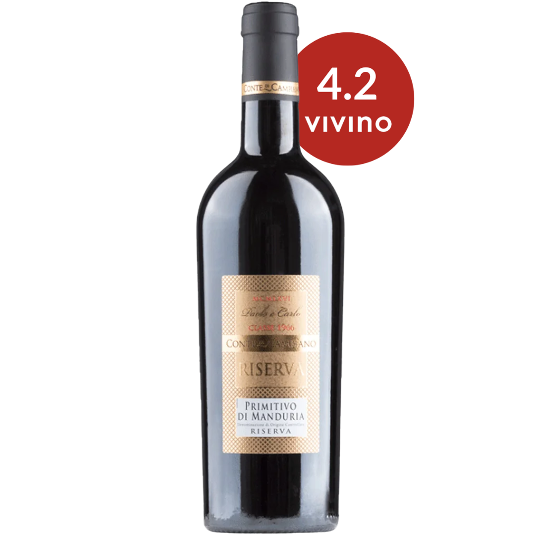 Conte di Campiano Primitivo di Manduria Riserva Red Wine Bottle Red Dot Wine Singapore