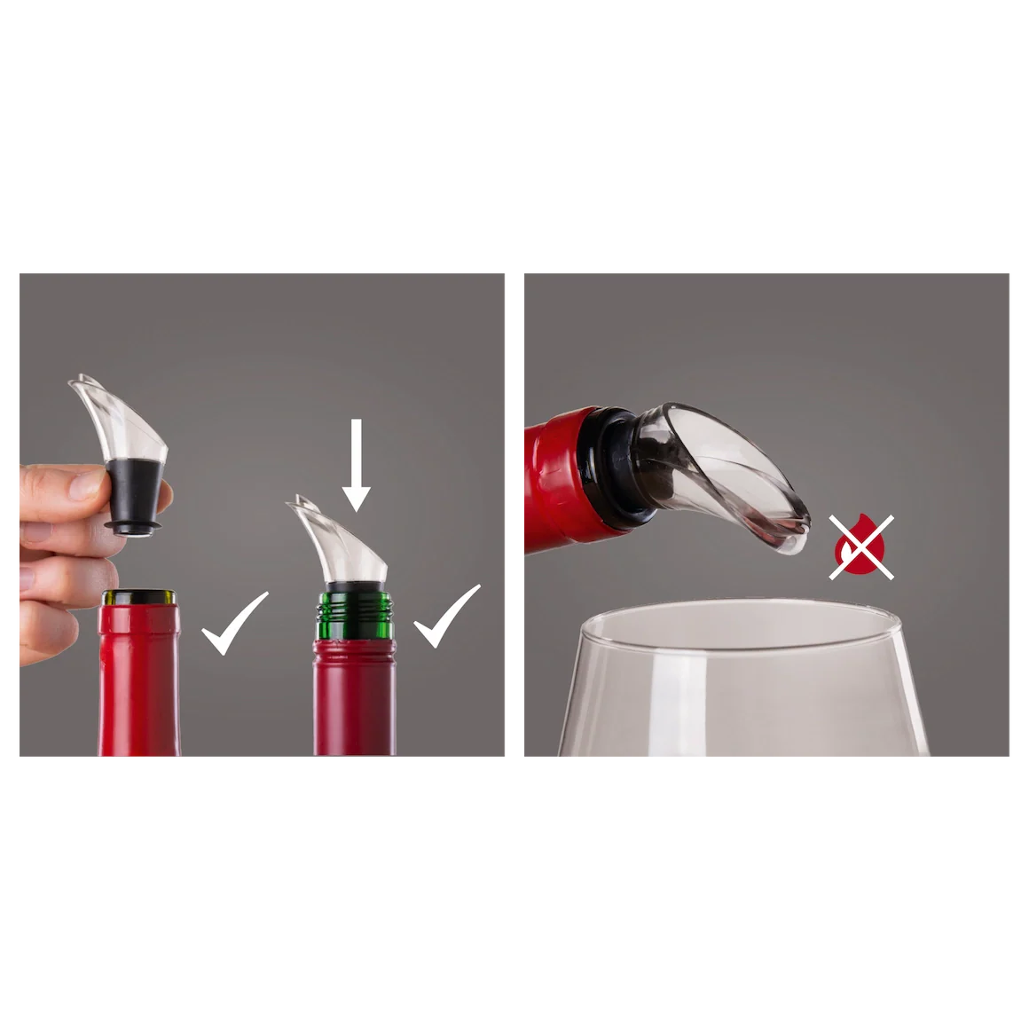 Vacu Vin Wine Server Set of 2 Red Dot Wine