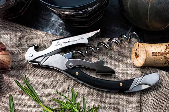 Laguiole "Style de Vie - Luxury Line" Corkscrew Ebony wood Black