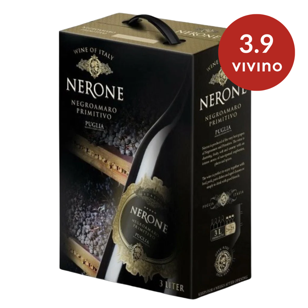 Nerone Primitivo - Negroamaro Bag-in-Box (3 liter) Red Wine Bottle Red Dot Wine Singapore