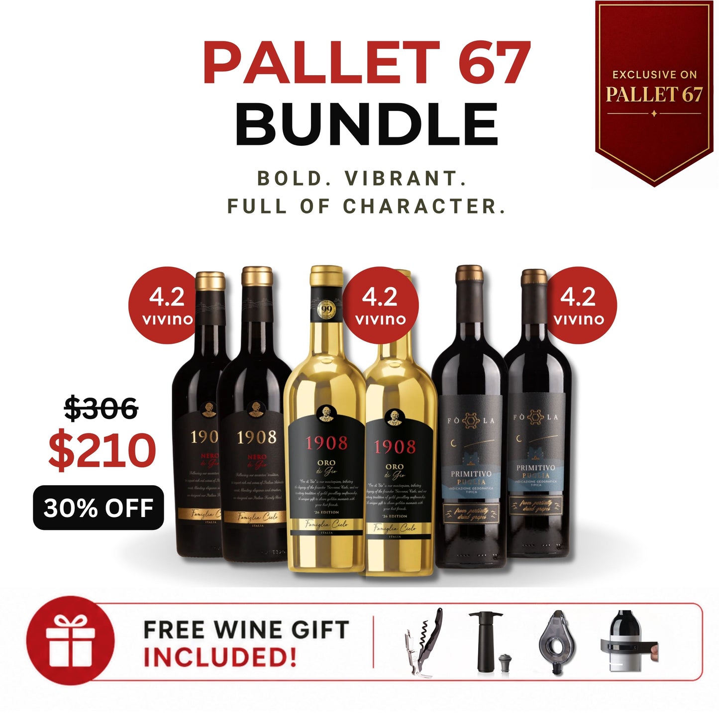 Pallet 67 Bundle Red Dot Wine