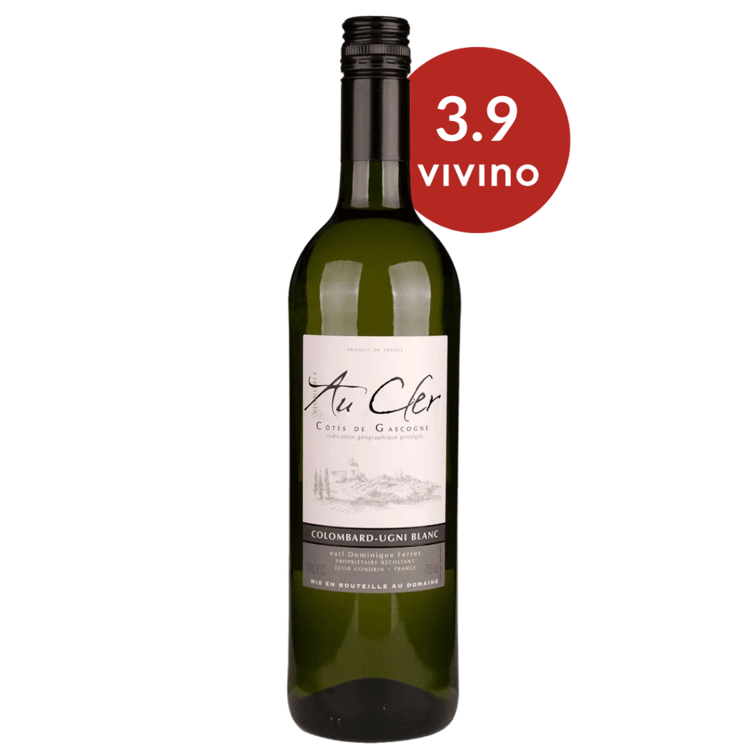 Au Cler Cotes de Gascogne White Wine Bottle Red Dot Wine Singapore
