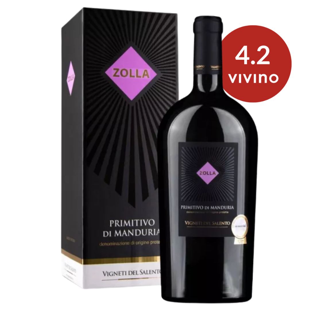 Zolla Primitivo di Manduria Box (1,5 ltr) Red wine in magnum bottles Red Dot Wine Singapore